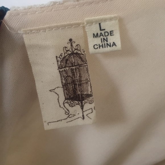 Francesca's Teal and Gold Lace Dress - Picture 3 of 3